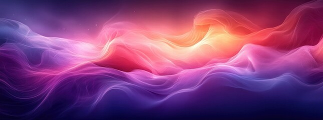 Obraz premium Vibrant Magenta and Deep Purple Gradient Abstract Background Grainy Texture Wide Banner Header Design