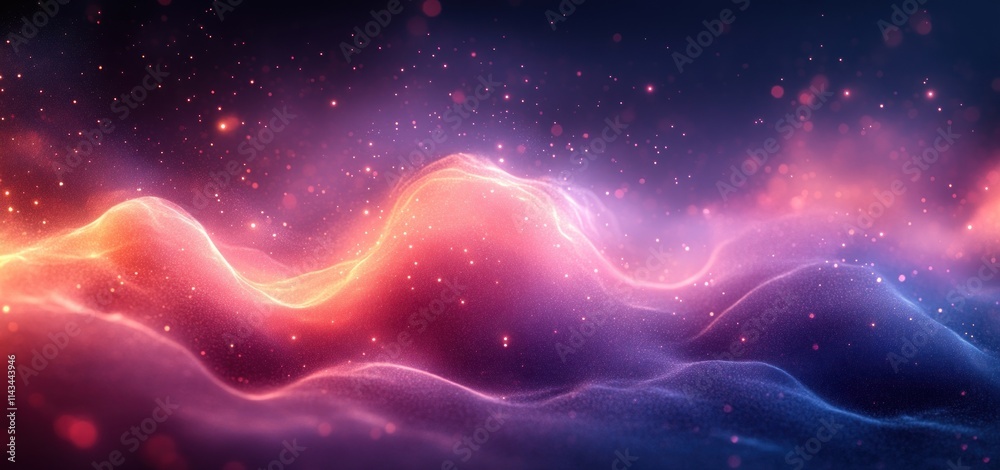 Aufkleber abstract gradient background in purple and blue glowing soft focus texture design
