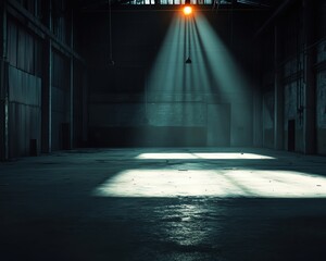 A true crime scene in an old, abandoned warehouse