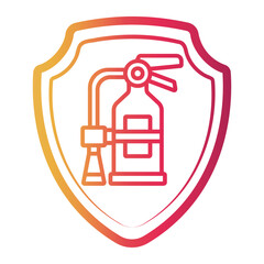 fire Line Gradient Icon