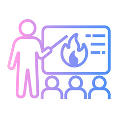 training Line Gradient Icon