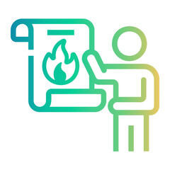 training Line Gradient Icon