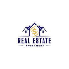 real estate investment logo icon vector template