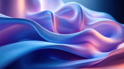 Fototapeta premium Abstract Futuristic Wave Background Modern Design with Blue Purple Gradient and Ambient Light