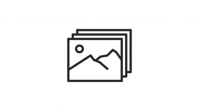 Icon animation Image stack featuring majestic mountains and sunsets, ideal for travel brochures, adventure blogs or nature themed designs