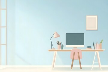 indoor, desk, horizontal, no people, furniture, photography, room, apartment, creativity, floor, laptop, pen, window, working, ideas, neat, contemporary, monitor, notebook, open, order, organization,