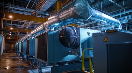 Industrial Ventilation System in a Modern Factory