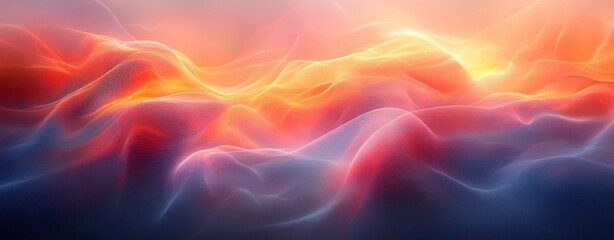 Obraz premium Abstract Flowing Lines and Soft Gradients Ethereal Digital Art Background