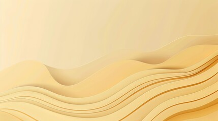 Abstract Golden Waves Background Design