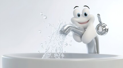 Wash Your Hands in 3D Cartoon Style