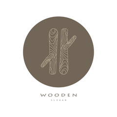 wooden logo design, for construction, wood craftsmen, wood processing company businesses