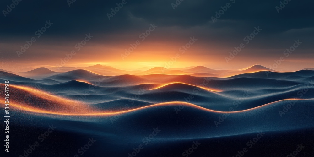 Poster Gradient Background Soft Warm Gold to Black Abstract Expressionism Calm Atmosphere Texture Design