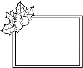 Obraz premium Christmas Coloring Text Box