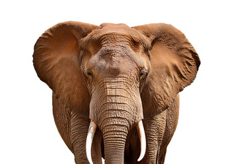 African elephant isolated on a transparent or white background