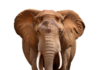 African elephant isolated on a transparent or white background