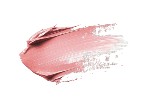 Soft blush pink lipstick streak on a white backdrop, offering a clean, minimalist aesthetic. - Powered by Adobe