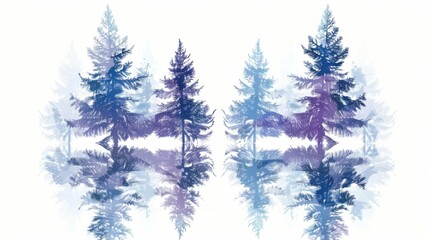 Fototapeta premium abstract christmas trees on white background