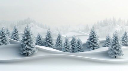 Fototapeta premium abstract christmas trees on white background