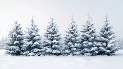 Obraz premium abstract christmas trees on white background