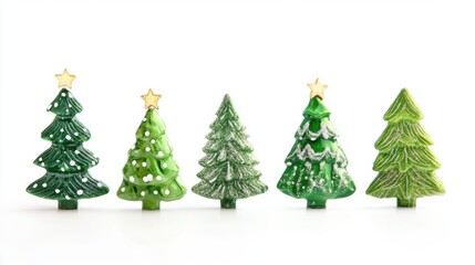 Fototapeta premium abstract christmas trees on white background