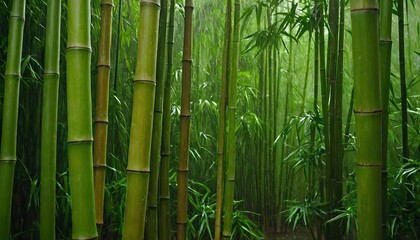 Obraz premium Bamboo grove in a batany park, green bamboo. Bamboo forest 309