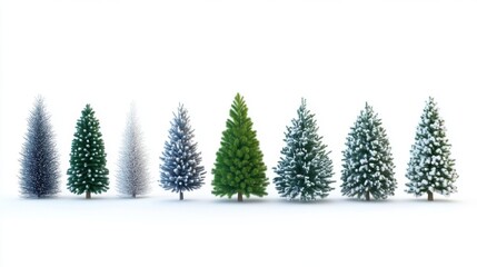 Obraz premium abstract christmas trees on white background