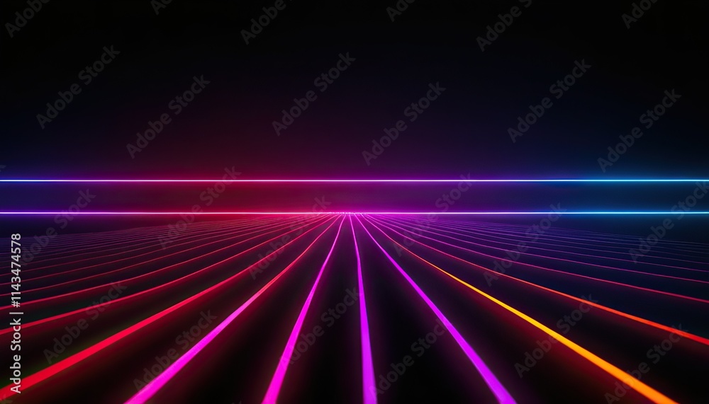 Sticker abstract colorful background with lines with black background 875