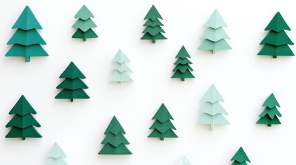 Obraz premium abstract christmas trees on white background