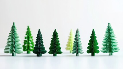 Obraz premium abstract christmas trees on white background