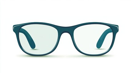 Fototapeta premium Stylish Teal Glasses - A Modern Accessory for Enhanced Vision