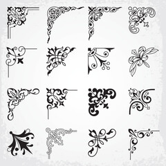 Vintage Design Elements Corners For Frames Set 1