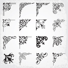 Vintage Design Elements Corners For Frames Set 1