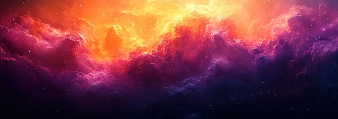 Gradient Background Banner Dark Purple to Warm Orange Soft Texture Calm Design