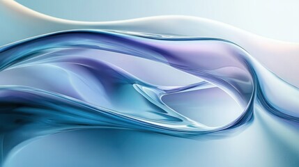Abstract Fluid Curves Background with Translucent Shapes and Gradients