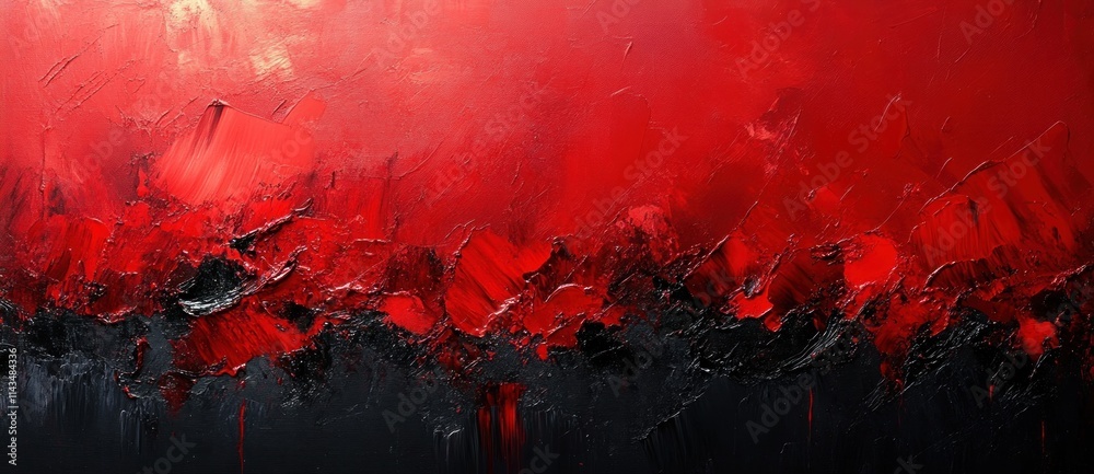 Poster Abstract Expressionism Red Black Gradient Texture Background Design Poster