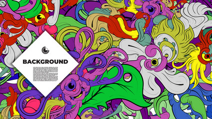 colorful psychedelic illustration for any design such as background, music festival, cover  book , summer flayer, homepage, landing page.