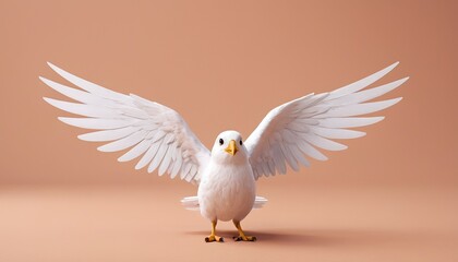 Obraz premium Close-up image of a white seagull flying against the blue sky 3