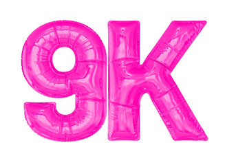 9K Follow Pink Balloon 3d