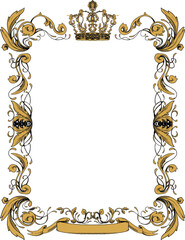 Royal pattern border and frame illustration