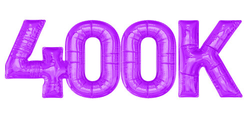 400K Follow Purple Balloon 3d