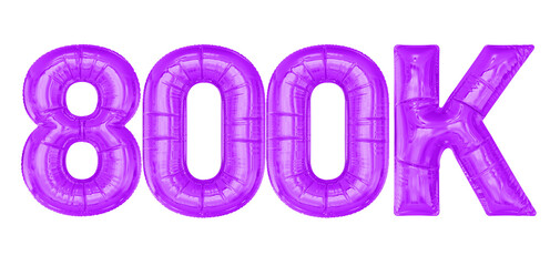 800K Follow Purple Balloon 3d