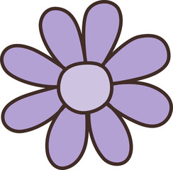 Cute purple flower element
