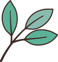 Green leaf vector, a nature illustration symbol for eco-friendly design