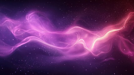 Obraz premium Abstract Digital Art Ethereal Light Waves Cosmic Purple Pink Color Palette Dreamy Glow Sci-Fi Background