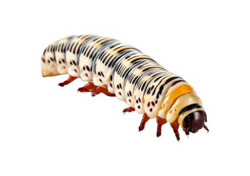 larva isolated on transparent or white background