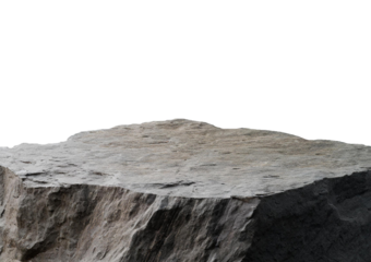 Rocky podium isolated on transparent or white background