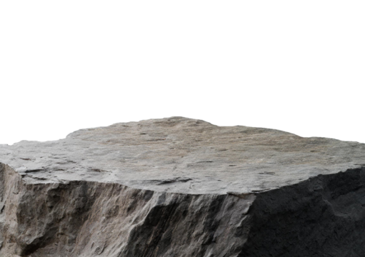 Rocky podium isolated on transparent or white background