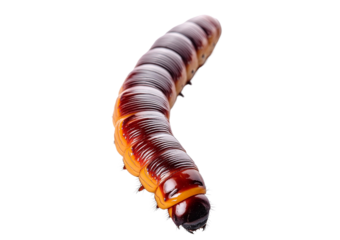 larva isolated on transparent or white background