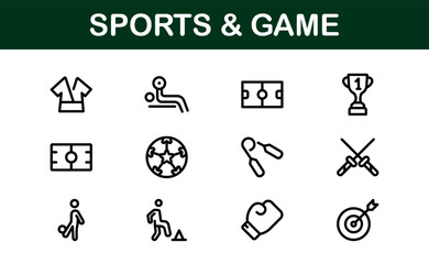 Fototapeta premium Premium Sports Icon Designs - Stylish and Functional for Websites, Apps, and Sports Marketing