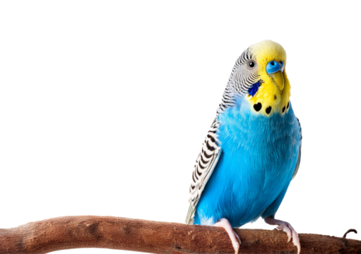 Budgerigar isolated on transparent and white background. - Powered by Adobe